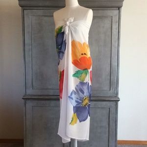 Women’s Gottex Sarong, Stunning Floral, Chiffon L